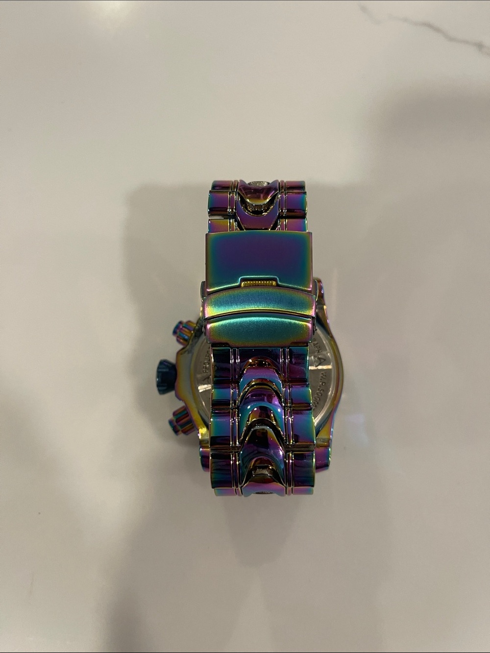 DC Comics Joker Iridescent Rainbow Dial Chronograph Watch 56mm - Picture 3 of 4